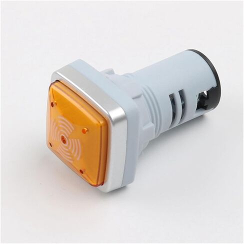 طنان بلاستيكي 22 مم مربع ديسيبل عالي وامض متقطع صوت وضوء مؤشر إنذار 12V24V220V (أخضر DC12V) in Kuwait
