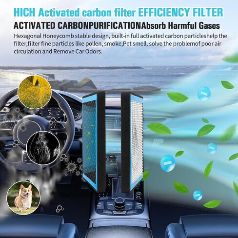CF11966 فلتر هواء المقصورة مع الكربون المنشط متوافق مع Chevy Silverado 1500 2500 3500 HD Cruze GMC Cadillac Buick |Enclave Encore GX Envision Camaro Colorado CT5 CT6 CTS Malibu Bolt EUV Bolt EV in Kuwait