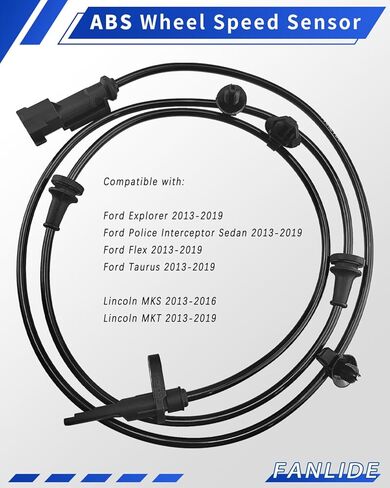 مستشعر سرعة عجلة ABS متوافق مع Ford Explorer Flex Taurus وLincoln MKT MKS، استبدال # DA8Z-2C204-C ALS2592 BRAB400 SS20855 (السائق الأمامي أو جانب الراكب) in Saudi Arabia