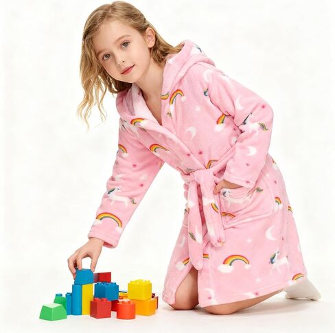 E.W Apparel Boys Girls Robe Soft Fleece Bathrobe for Kids in Kuwait