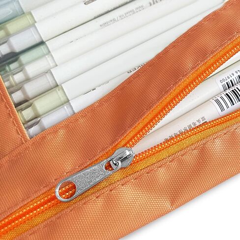 Adorable 3 Pack Zipper Pencil Case, Multi-Color Big Capacity Pouch with Clear Window and 3 Reinforced Grommets, Dark Green in Saudi Arabia