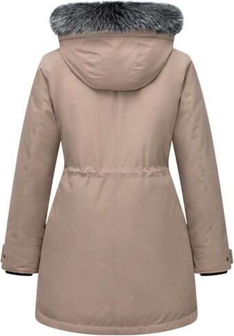 GGleaf Women's Winter Thicken Jacket Quilted Coat Puffer Parka with Faux Fur Trim Hood in Kuwait