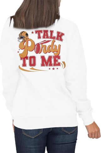 VILOVE Football Season Sweatshirt Women: Game Day Pullover Football Long Sleeve Shirt Causal Football Crewneck Hoodie in Kuwait