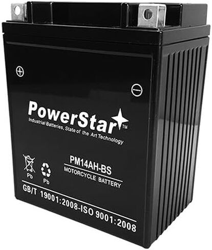 PowerStar YTX14AH-BS ATV Battery for YAMAHA YFM250 Bear Tracker 250CC 99-'04 in Saudi Arabia