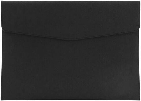 A4 PU Leather Document Folder with Snap Closure File Holder for Letter Size Black Waterproof Portfolio Envelope File Oragnizer Pocket Storage Case for Receipt Contract Stationery Tablet in Saudi Arabia