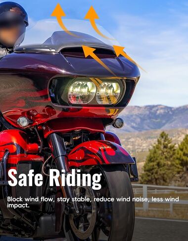 8" Windshield for Road Glide 2015-2023, Motocycle Windshield Windscreen PC Air Deflector for Harley Touring Road Glide 2015-2023 and FLTRT 23-later Accessories (Dark Tinted) in Saudi Arabia