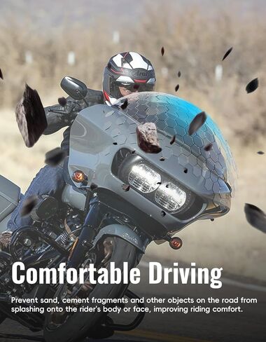 8" Windshield for Road Glide 2015-2023, Motocycle Windshield Windscreen PC Air Deflector for Harley Touring Road Glide 2015-2023 and FLTRT 23-later Accessories (Dark Tinted) in Saudi Arabia