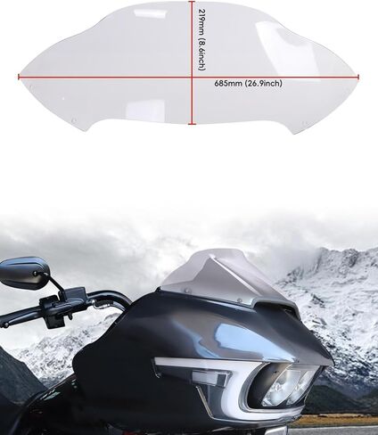 8" Windshield for Road Glide 2015-2023, Motocycle Windshield Windscreen PC Air Deflector for Harley Touring Road Glide 2015-2023 and FLTRT 23-later Accessories (Dark Tinted) in Saudi Arabia