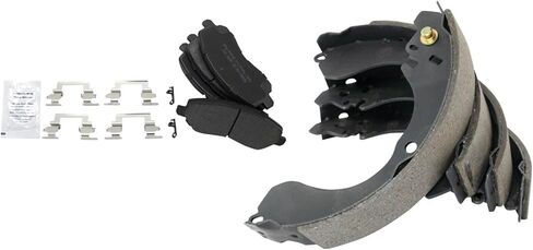 Front and Rear Brake Pad Set Semi Metallic Hardware Compatible with 2007-2009 Chrysler Sebring 2008-2009 Dodge Avenger 2007-2012 Caliber 2008-2014 Jeep Compass Patriot in Saudi Arabia