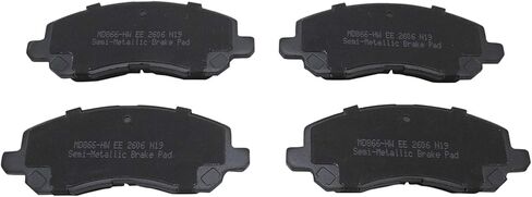 Front and Rear Brake Pad Set Semi Metallic Hardware Compatible with 2007-2009 Chrysler Sebring 2008-2009 Dodge Avenger 2007-2012 Caliber 2008-2014 Jeep Compass Patriot in Saudi Arabia