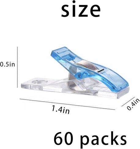 Plastic Set 60 Pieces Multipurpose Small Clips for Kitchen Bags Office Lightweight Sealing Grip for Household Craft Use in Saudi Arabia