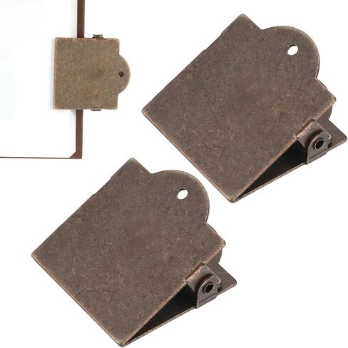 Vintage Journal Clip, 2 Pcs Metal Antique Bronze Travelers Notebook Clip Small Planner Clips for Book, Paper, Bookmark, Document File Organizer, Reading Decoration Accessories in Saudi Arabia