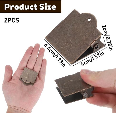 Vintage Journal Clip, 2 Pcs Metal Antique Bronze Travelers Notebook Clip Small Planner Clips for Book, Paper, Bookmark, Document File Organizer, Reading Decoration Accessories in Saudi Arabia