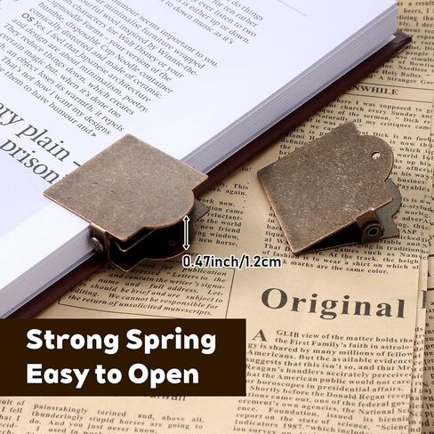 Vintage Journal Clip, 2 Pcs Metal Antique Bronze Travelers Notebook Clip Small Planner Clips for Book, Paper, Bookmark, Document File Organizer, Reading Decoration Accessories in Saudi Arabia