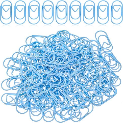 100 PCS Blue Paper Clips Small Size Cute Paper Clips Blue Metal 0.79 Inch Paperclips for Home, Office, Document Organizer in Kuwait
