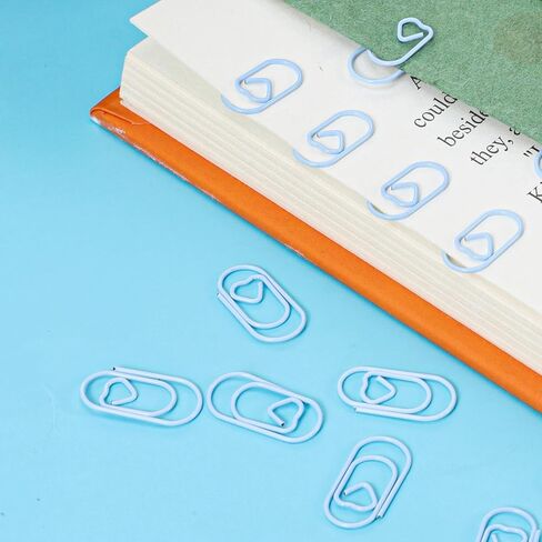 100 PCS Blue Paper Clips Small Size Cute Paper Clips Blue Metal 0.79 Inch Paperclips for Home, Office, Document Organizer in Kuwait