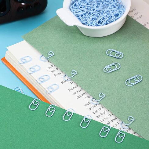 100 PCS Blue Paper Clips Small Size Cute Paper Clips Blue Metal 0.79 Inch Paperclips for Home, Office, Document Organizer in Kuwait