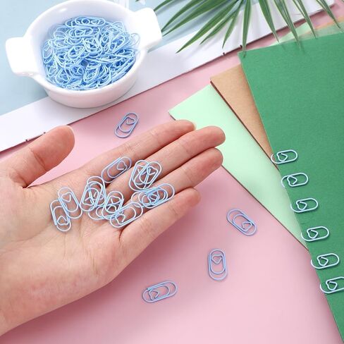 100 PCS Blue Paper Clips Small Size Cute Paper Clips Blue Metal 0.79 Inch Paperclips for Home, Office, Document Organizer in Kuwait