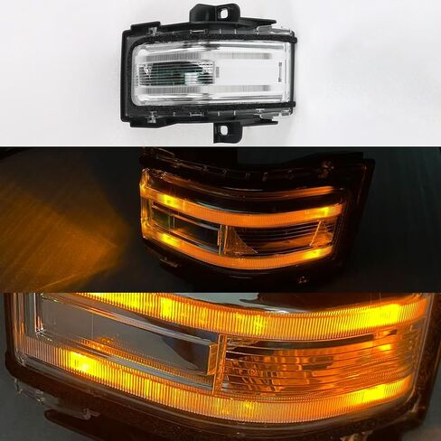 Door Tow Mirror Turn Signal LED Lights Passenger Right Side Replacement for F150 F250 F350 F450 F550 2015-2024, Replace FL34-13B381-CC in Saudi Arabia