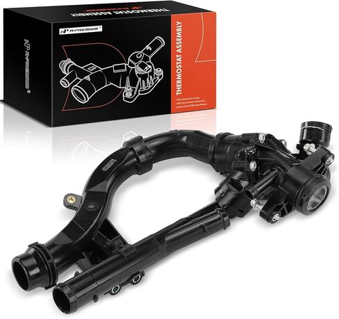 A-Premium Engine Coolant Thermostat Housing Assembly with Sensor Compatible with Mercedes-Benz C300 2015/2017, C350e 2017-2018, E300 2017/2019, GLC300 2017/2019, GLC350e 2018-2019, SLC300 2017/2019 in Saudi Arabia