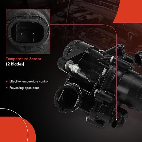 A-Premium Engine Coolant Thermostat Housing Assembly with Sensor Compatible with Mercedes-Benz C300 2015/2017, C350e 2017-2018, E300 2017/2019, GLC300 2017/2019, GLC350e 2018-2019, SLC300 2017/2019 in Saudi Arabia