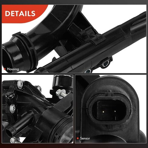 A-Premium Engine Coolant Thermostat Housing Assembly with Sensor Compatible with Mercedes-Benz C300 2015/2017, C350e 2017-2018, E300 2017/2019, GLC300 2017/2019, GLC350e 2018-2019, SLC300 2017/2019 in Saudi Arabia
