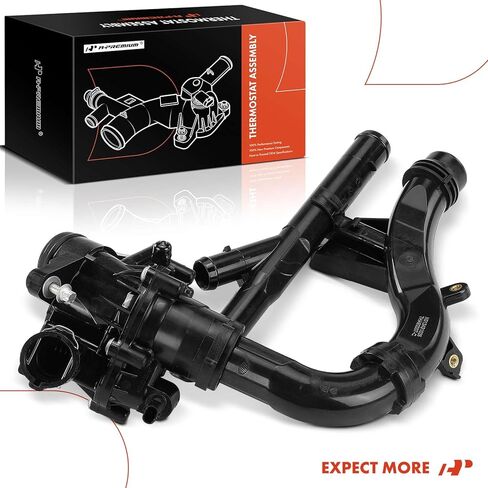 A-Premium Engine Coolant Thermostat Housing Assembly with Sensor Compatible with Mercedes-Benz C300 2015/2017, C350e 2017-2018, E300 2017/2019, GLC300 2017/2019, GLC350e 2018-2019, SLC300 2017/2019 in Saudi Arabia