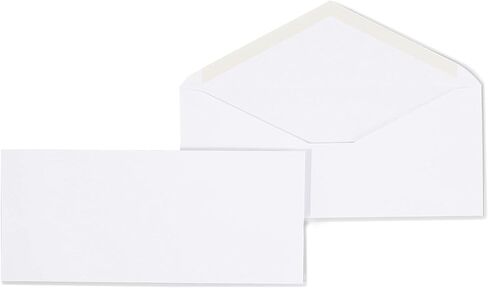 Staples Gummed #10 مظاريف أعمال، 4 1/8 بوصة × 9 1/2 بوصة، أبيض، 1000/كرتون (ST50301-CCVS) in Saudi Arabia