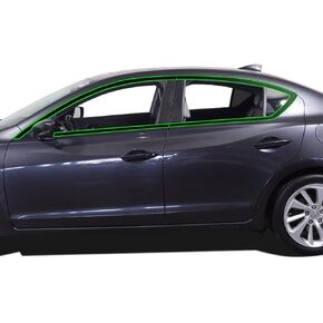 طقم تراكب من الفينيل لحذف التعتيم من الكروم لنوافذ النوافذ متوافق مع Acura ILX 2013-2020 - ألياف الكربون باللون الأسود in Kuwait