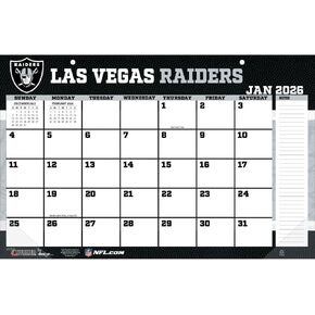 TURNER SPORTS Las Vegas Raiders 2026 17x11 Desk Calendar (26998901042) in Saudi Arabia