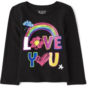 The Children's Place Girls' Long Sleeve Fall Thanksgiving Graphic T-Shirt in Saudi Arabia