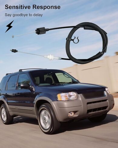 مجموعة التحكم في كابل الخانق مناسبة لسيارة Ford Escape 3.0L V6 2001 2002 2003 2004، استبدال كابل المسرع 5L8Z9A758AA 6L849A758AA in Kuwait
