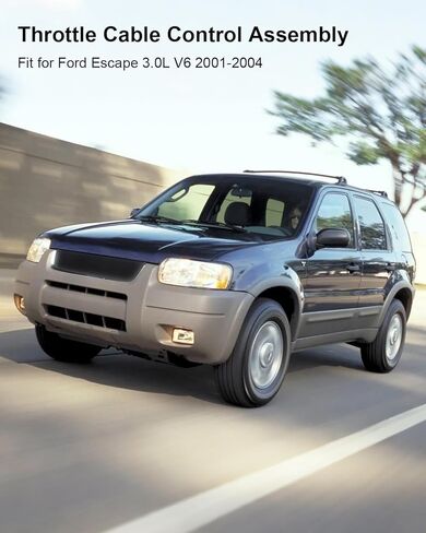 مجموعة التحكم في كابل الخانق مناسبة لسيارة Ford Escape 3.0L V6 2001 2002 2003 2004، استبدال كابل المسرع 5L8Z9A758AA 6L849A758AA in Kuwait
