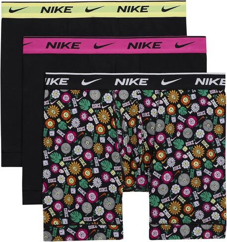 Nike Essential Micro 3pk Boxer Brief, Black Multi Distress, M in Saudi Arabia