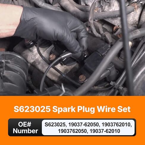 S623025 Spark Plug Wire Set for 1996-2004 Toyota 4Runner T100 Tacoma Tundra 3.4L Replaces# 19037-62050, 1903762010, 1903762050, 19037-62010 in Saudi Arabia