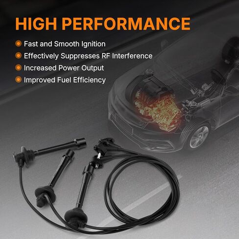 S623025 Spark Plug Wire Set for 1996-2004 Toyota 4Runner T100 Tacoma Tundra 3.4L Replaces# 19037-62050, 1903762010, 1903762050, 19037-62010 in Saudi Arabia
