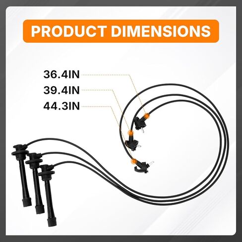 S623025 Spark Plug Wire Set for 1996-2004 Toyota 4Runner T100 Tacoma Tundra 3.4L Replaces# 19037-62050, 1903762010, 1903762050, 19037-62010 in Saudi Arabia