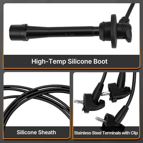 S623025 Spark Plug Wire Set for 1996-2004 Toyota 4Runner T100 Tacoma Tundra 3.4L Replaces# 19037-62050, 1903762010, 1903762050, 19037-62010 in Saudi Arabia