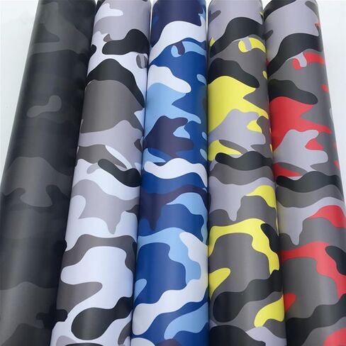 Digital Camo Car Vinyl Wrap Roll, Camouflage PVC Car Exterior & Interior Decals Stickers Vehicle Paint Protective Film (Black Camo,7.87 x 59.84 inch) in Saudi Arabia