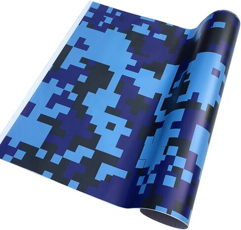 Digital Camo Car Vinyl Wrap Roll, Camouflage PVC Car Exterior & Interior Decals Stickers Vehicle Paint Protective Film (Black Camo,7.87 x 59.84 inch) in Saudi Arabia