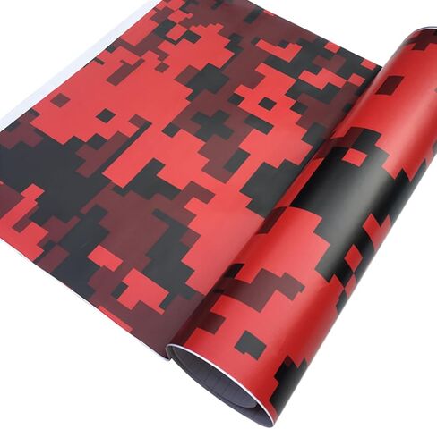 Digital Camo Car Vinyl Wrap Roll, Camouflage PVC Car Exterior & Interior Decals Stickers Vehicle Paint Protective Film (Black Camo,7.87 x 59.84 inch) in Saudi Arabia
