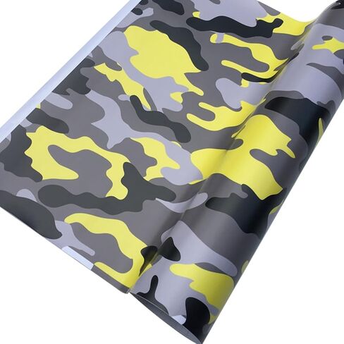 Digital Camo Car Vinyl Wrap Roll, Camouflage PVC Car Exterior & Interior Decals Stickers Vehicle Paint Protective Film (Black Camo,7.87 x 59.84 inch) in Saudi Arabia