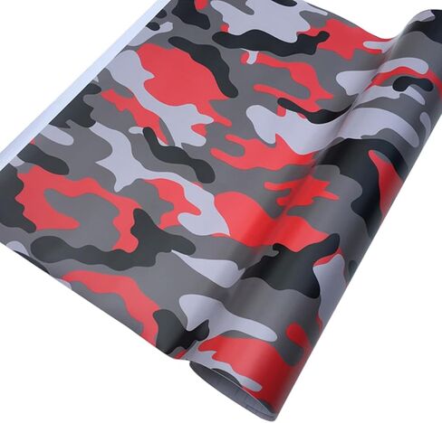 Digital Camo Car Vinyl Wrap Roll, Camouflage PVC Car Exterior & Interior Decals Stickers Vehicle Paint Protective Film (Black Camo,7.87 x 59.84 inch) in Saudi Arabia