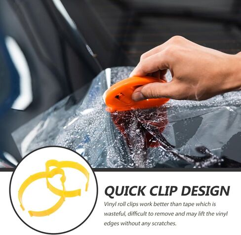 Veemoon 5pcs Car Film Vinyl Roll Organizer Clip, Vinyl Wrap Sheet Storage Tool Body Fill Roll Fixing Holder Car Beauty Supply Auto Film Accessories Plastic Packaging Rack in Kuwait