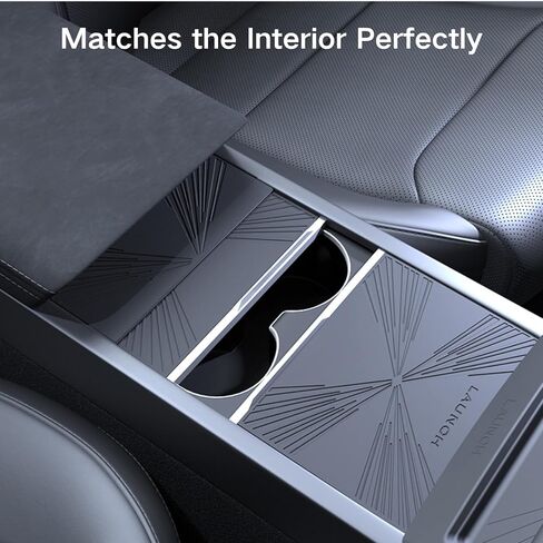 3PCS Center Console Cover Wrap for Model Y Juniper 2025 2026 No Adheres Center Console Liner Silicone Anti Slip Pad Model Y Juniper Interior Accessories 2026 Center Console Protector (Black) in Saudi Arabia