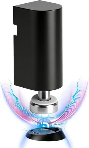 سدادة باب مغناطيسية صامتة - توقف باب من الفولاذ المقاوم للصدأ، توقف باب مغناطيسي بدون حفر ومسامير، مغناطيس باب أسود غير لامع، ارتفاع قابل للتعديل، للأبواب والجدران المعدنية والزجاج الخشبي in Kuwait