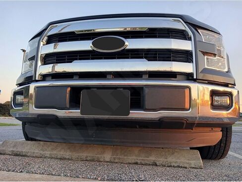 شبكة المصد الأمامي متوافقة مع 2015-2017 Ford F150 F-150 غطاء علوي شبكي من بلاستيك ABS (كروم) in Kuwait