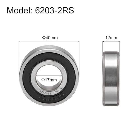 10 قطع 6003-2RS محامل كروية ذات أخدود عميق - [10 × 35 × 17 مم، أختام مطاطية مزدوجة] محمل فولاذي من الكروم للمحركات وعلب التروس للسيارات التي تعمل بالتحكم عن بعد | P6 (ABEC3) in Kuwait