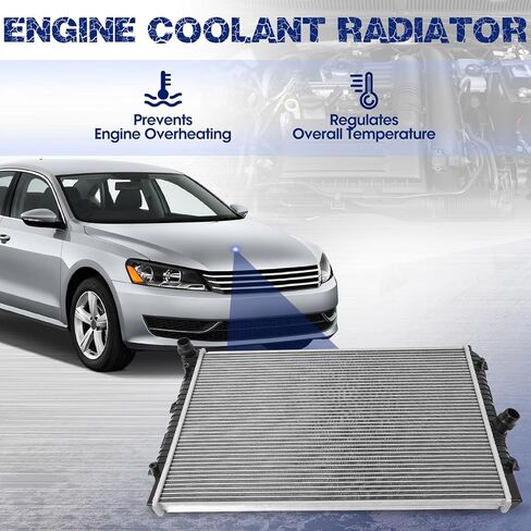 مشعاع تبريد المحرك، مناسب لسيارة Volkswagen Jetta 2013-2018، مناسب لـ Passat 2014-2019، مناسب لـ Beetle 2014-2019، L4 1.8L 2.0L، OE 13423، 5C0121251H in Kuwait