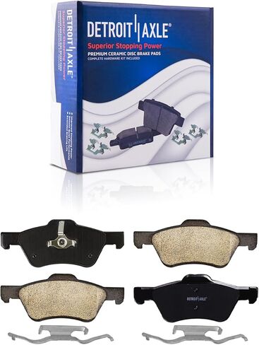 Detroit Axle - Front Brake Pads for Ford 2011-2012 Escape, 2011 Mercury Mariner, Ceramic Brake Pads w/Hardware Replacement in Saudi Arabia